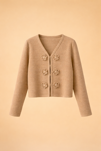 mocha herringbone sweater