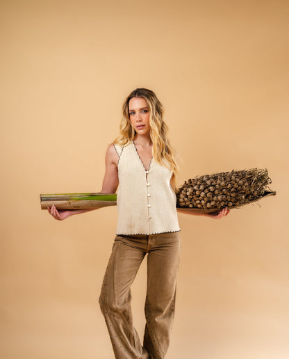 Beige Breeze Vest