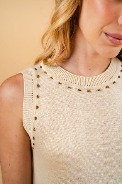 beige root dress
