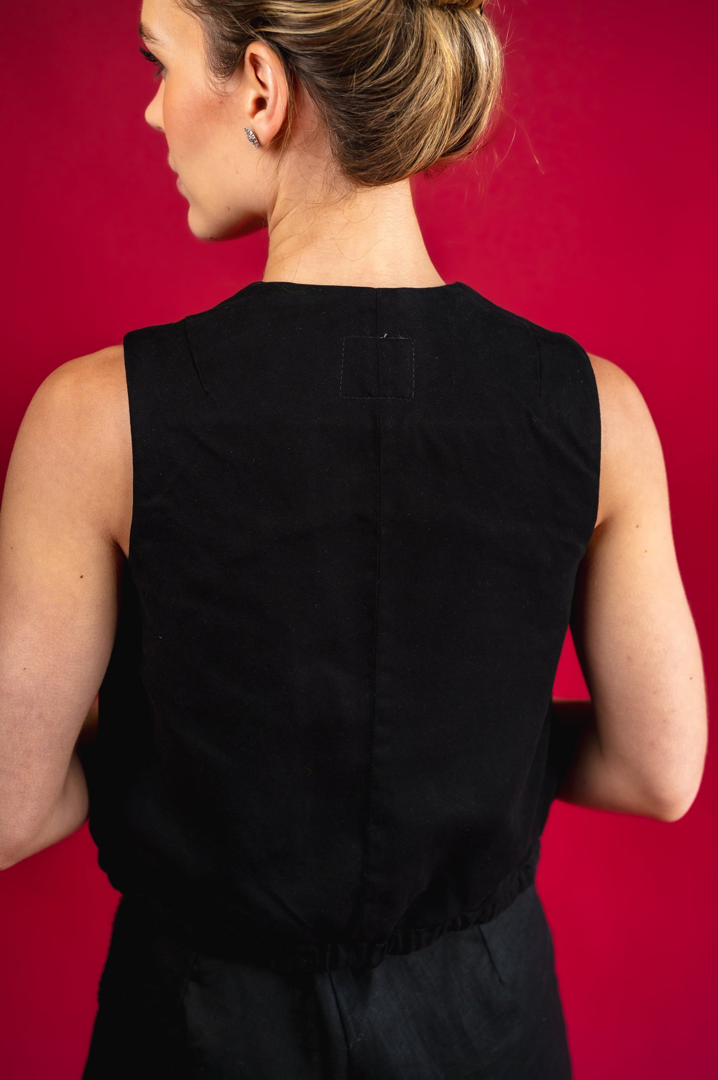Black vintage vest