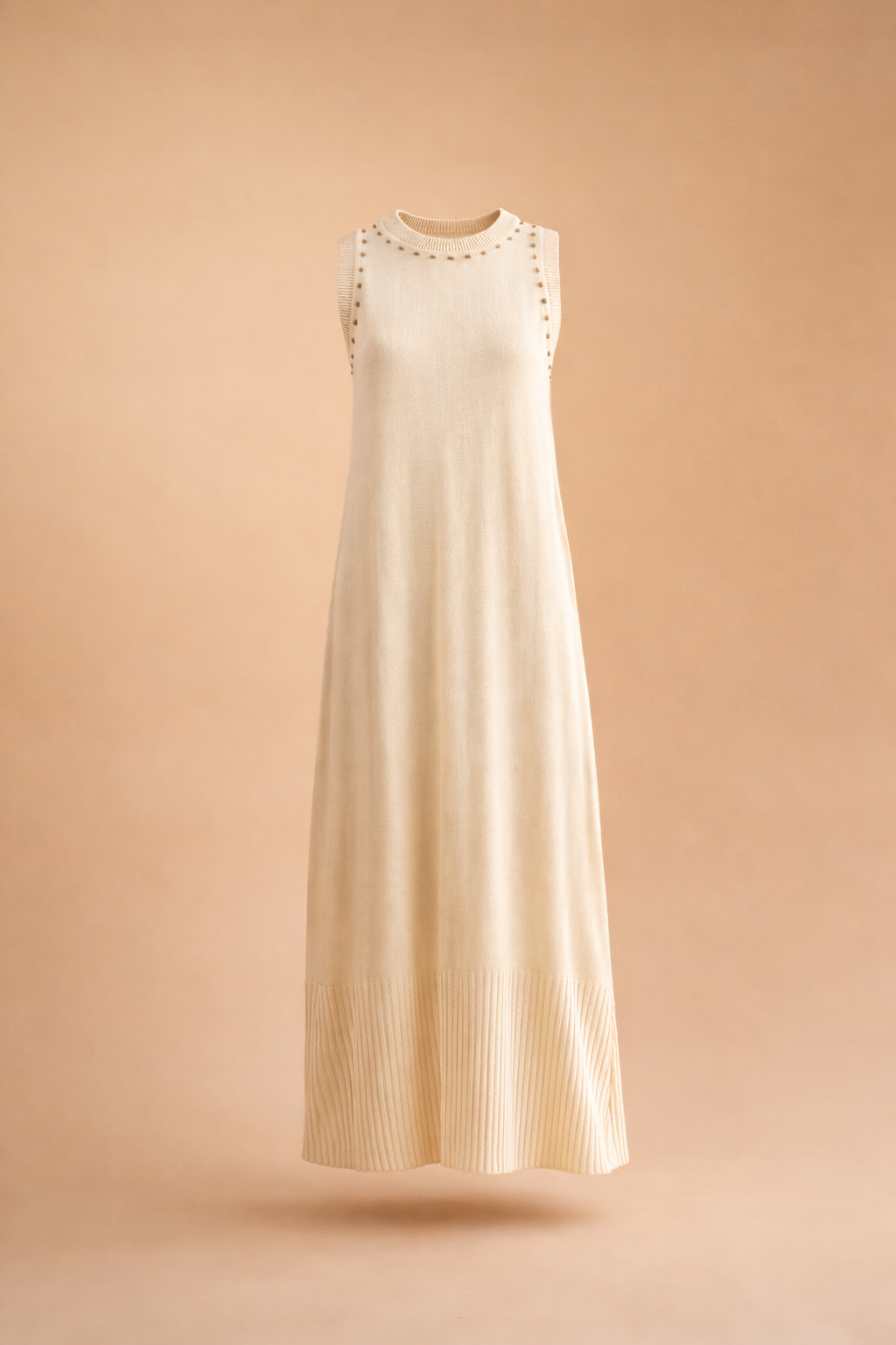 beige root dress