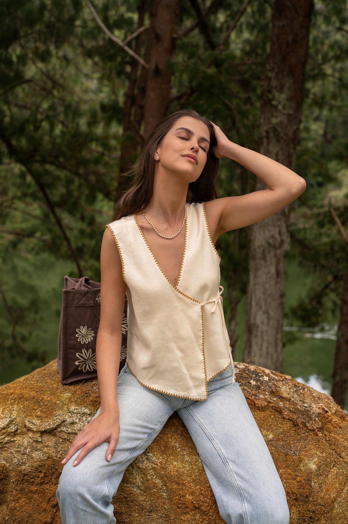 Beige Star Rain Vest